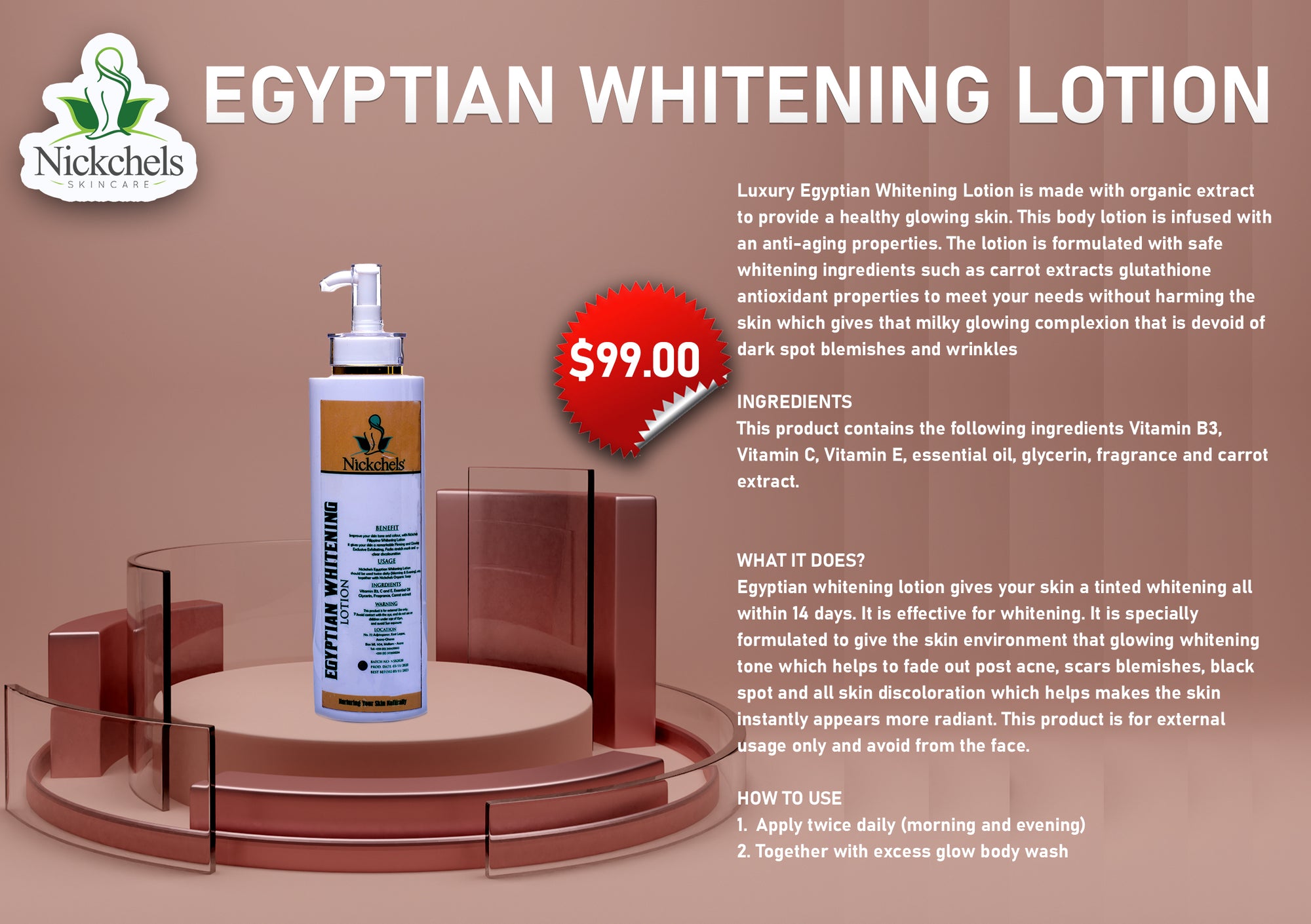 EGYPTIAN WHITENING LOTION 500ml