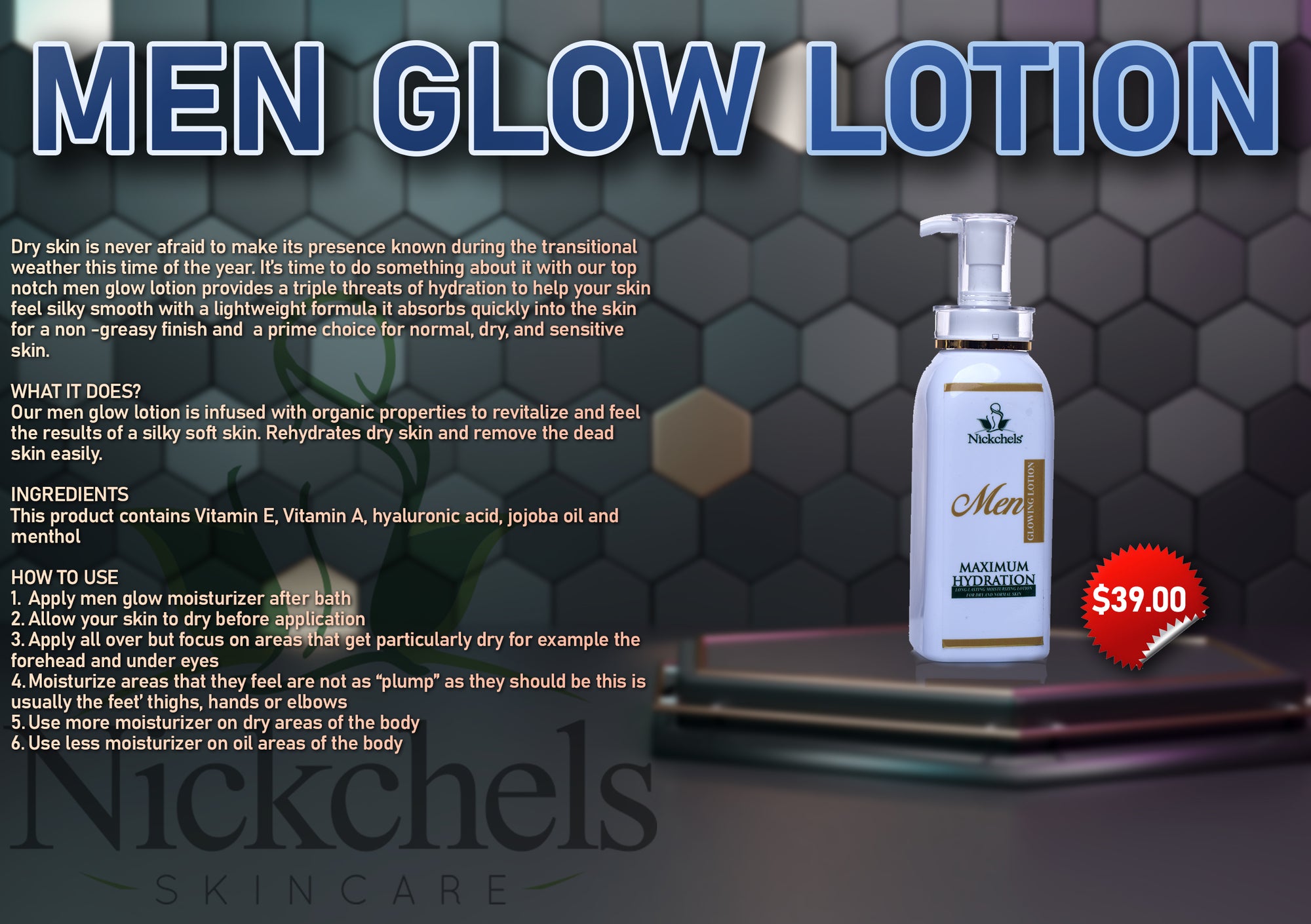 MEN GLOW LOTION