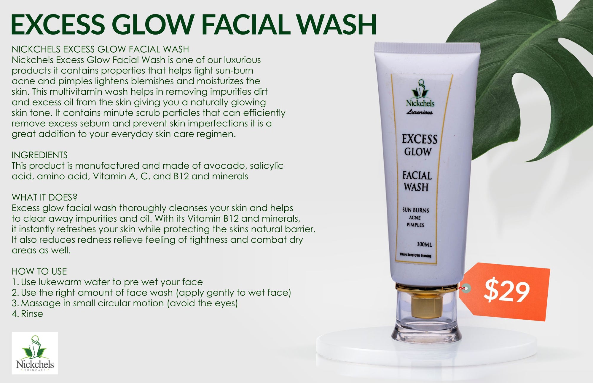 Excess Glow Facial Wash