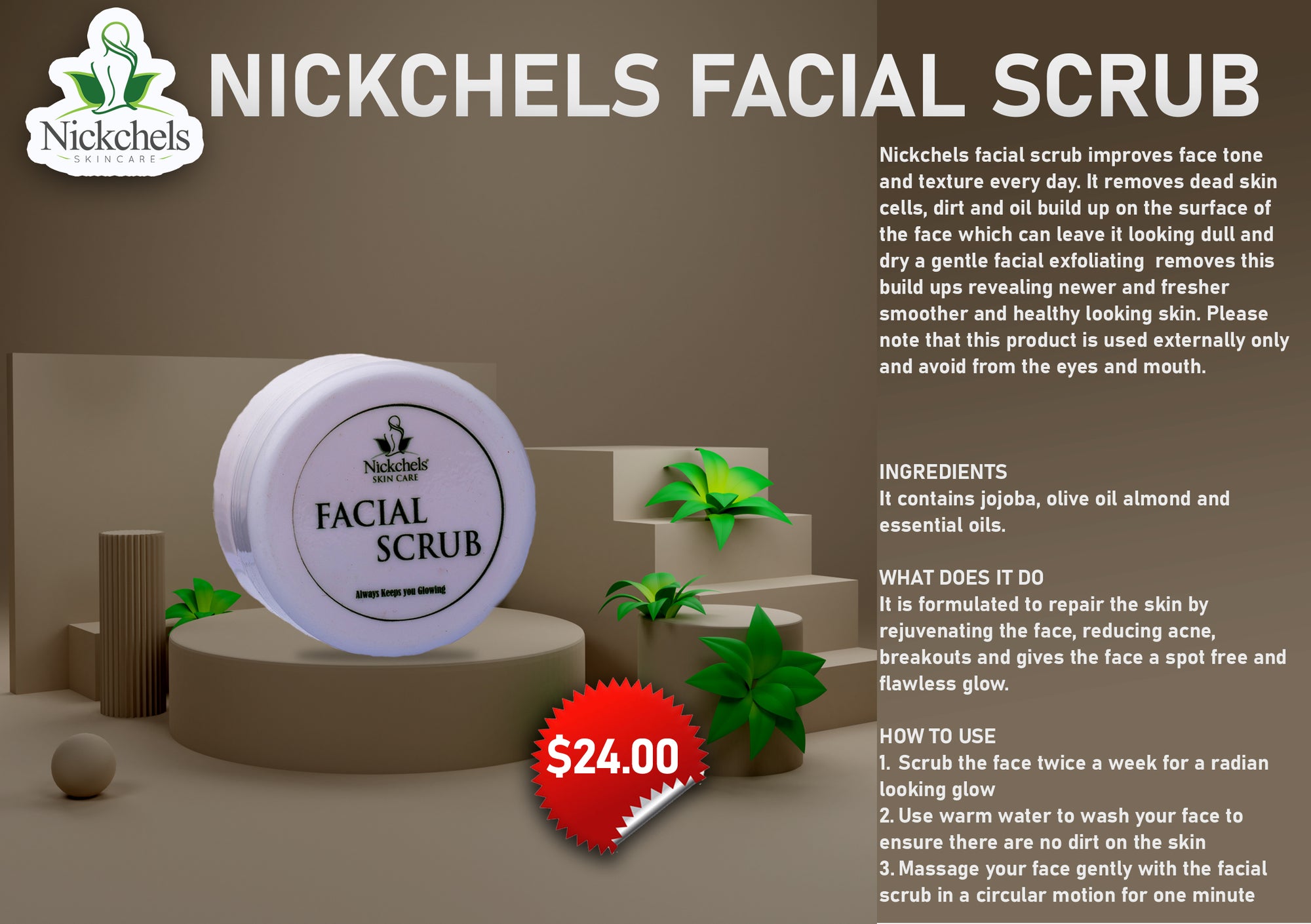 Nickchels Facial Scrub
